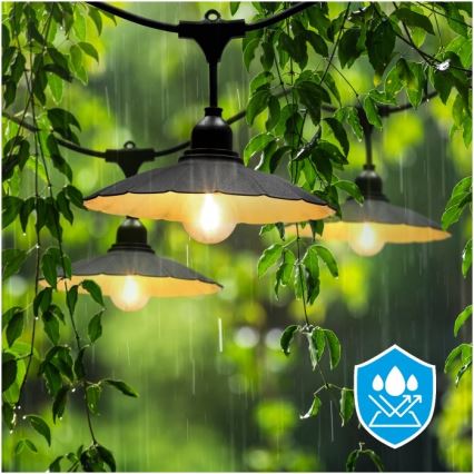 Guirlande décorative d'extérieur CRETE 10xE27/230V 15m IP44