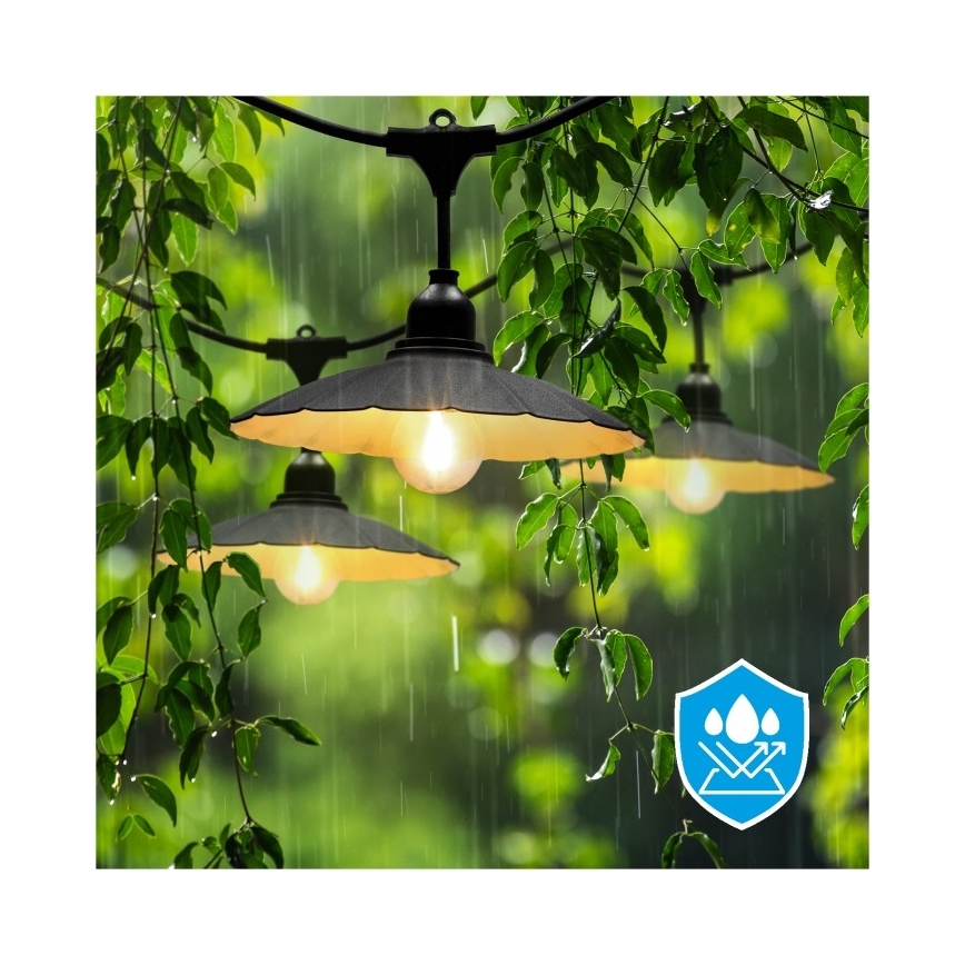 Guirlande décorative d'extérieur CRETE 10xE27/230V 15m IP44