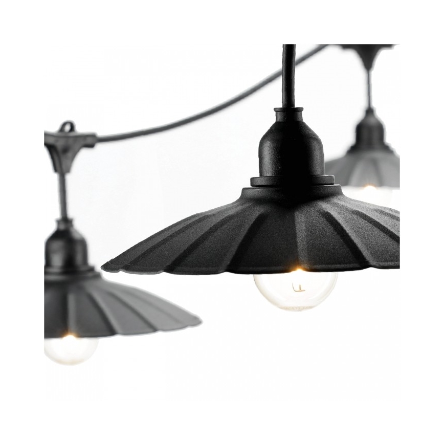 Guirlande décorative d'extérieur CRETE 10xE27/230V 15m IP44