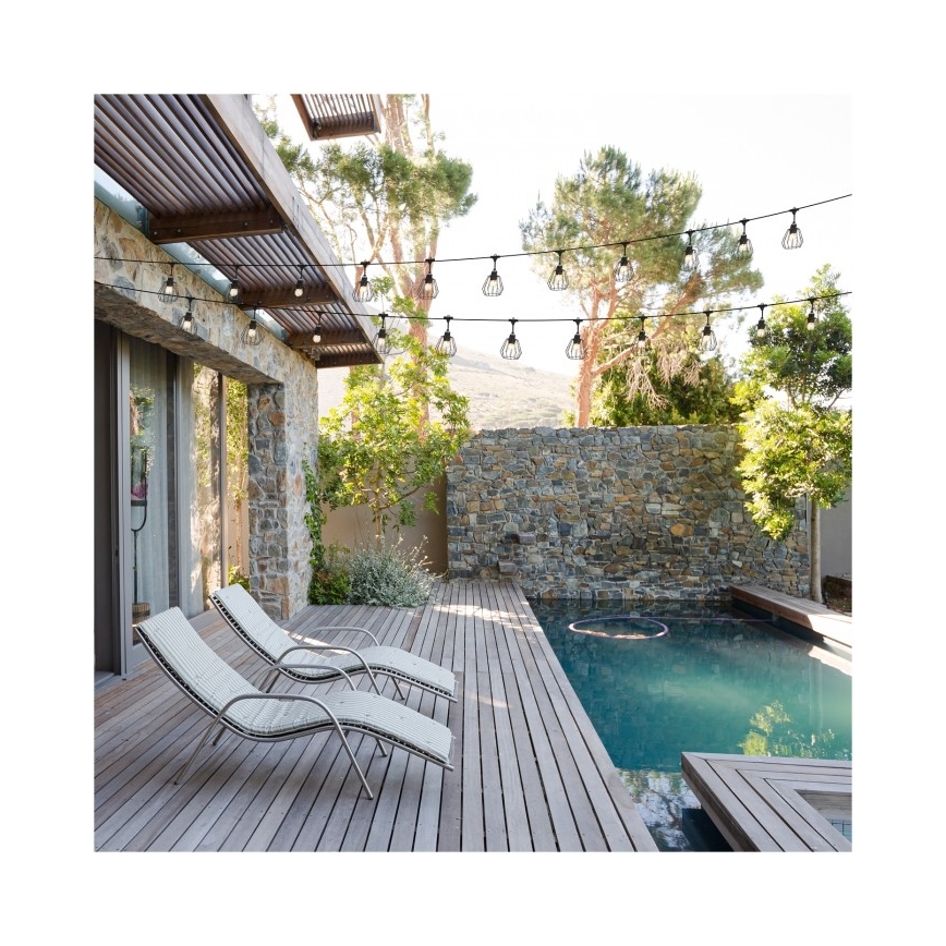 Guirlande décorative d'extérieur CRETE 15xE27/230V 20m IP44
