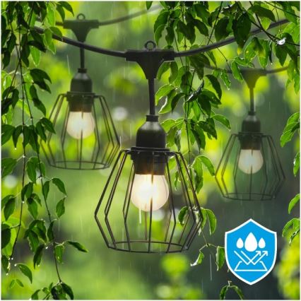 Guirlande décorative d'extérieur CRETE 15xE27/230V 20m IP44
