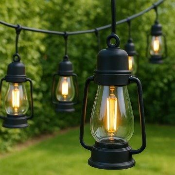 Guirlande décorative extérieur GARLAND 20xLED 20m IP44 blanc chaud