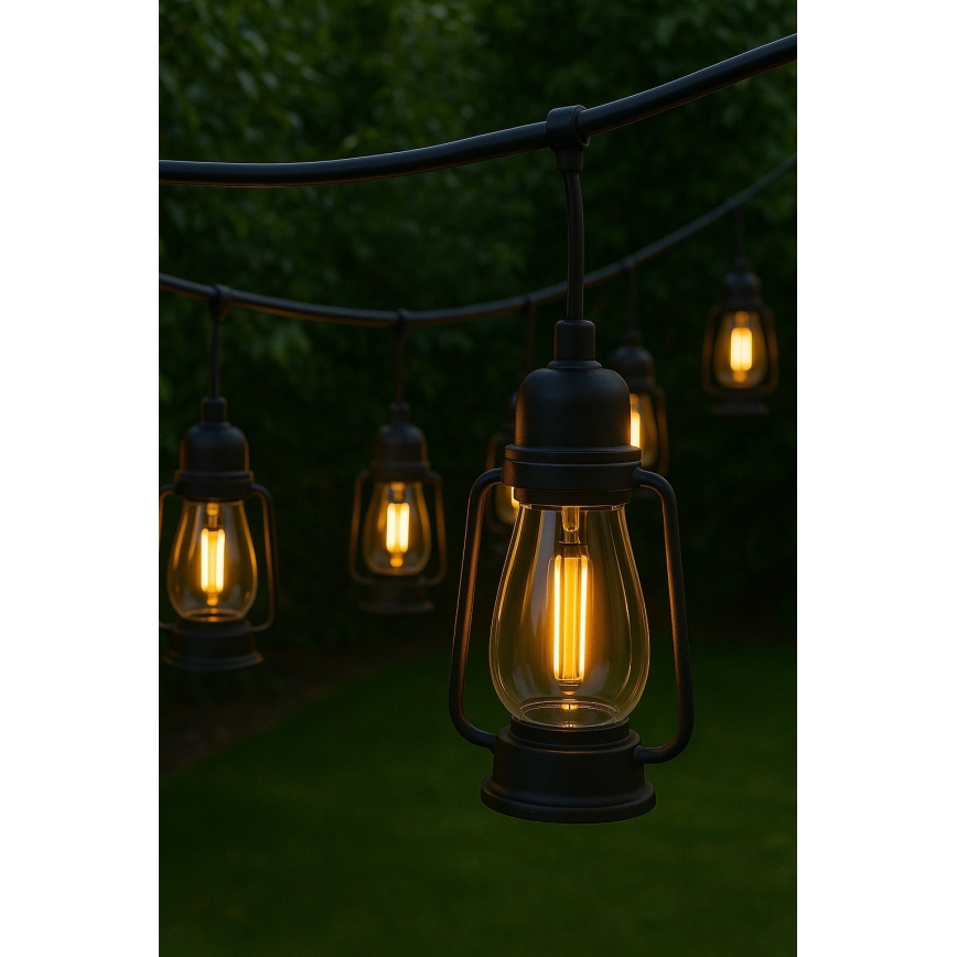 Guirlande décorative extérieur GARLAND 20xLED 20m IP44 blanc chaud