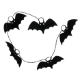 Guirlande décorative HALLOWEEN 10xLED/2xAA/blanc chaud 1,3m chauves-souris