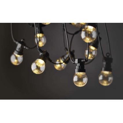 Guirlande décorative LED d'extérieur 10 LED/10 m IP44 transparente