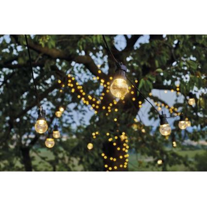 Guirlande décorative LED d'extérieur 10 LED/10 m IP44 transparente