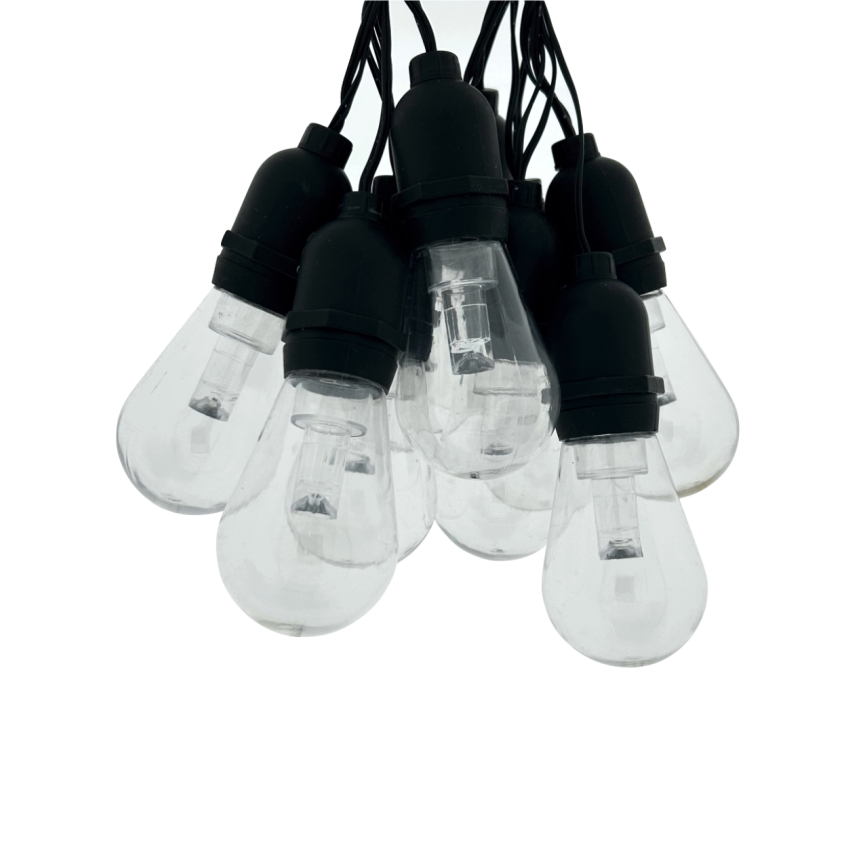 Guirlande décorative LED d'extérieur 10xLED/0,15W/230V 3,8 m IP44 noire