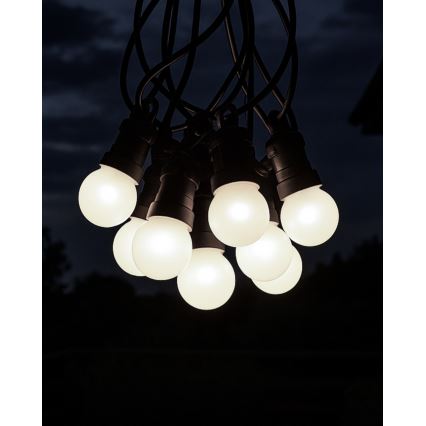 Guirlande décorative LED d'extérieur 10xLED/0,36W/230V 4,5 m IP44 noire
