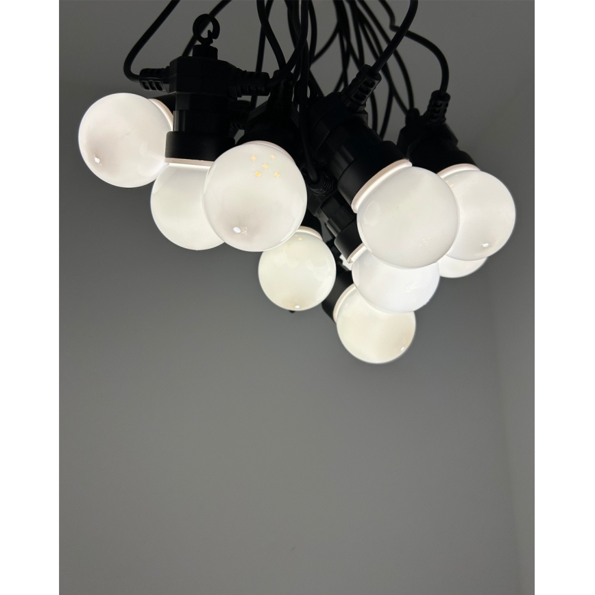 Guirlande décorative LED d'extérieur 10xLED/0,36W/230V 4,5 m IP44 noire