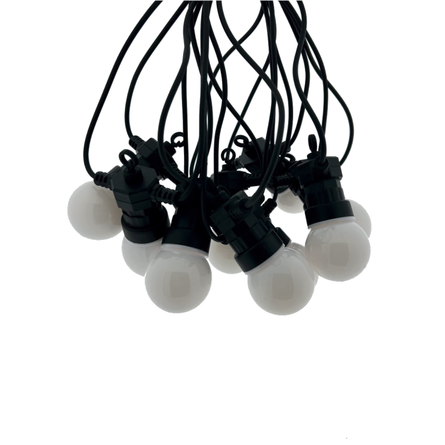 Guirlande décorative LED d'extérieur 10xLED/0,36W/230V 4,5 m IP44 noire