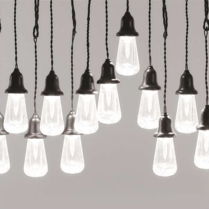 Guirlande décorative LED d'extérieur 16 LED 8,6 m IP44 blanc froid