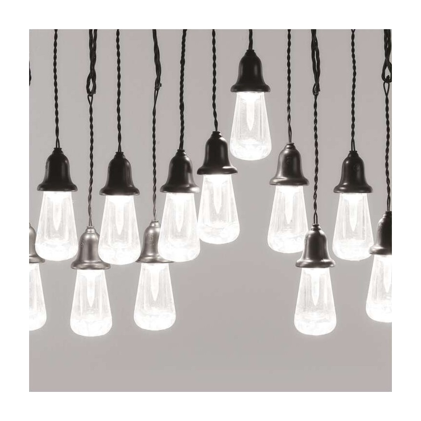 Guirlande décorative LED d'extérieur 16 LED 8,6 m IP44 blanc froid