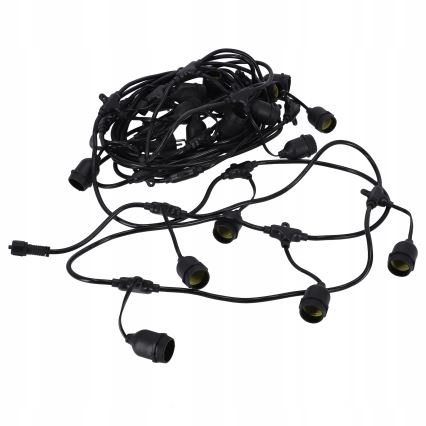 Guirlande décorative LED d'extérieur 30xE27/1W/230V 16,44 m IP44 noire
