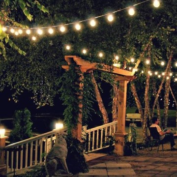 Guirlande décorative LED d'extérieur GIRLANDA G45, 10 douilles E27, 230 V, 8 m, IP44, blanc chaud