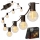 Guirlande décorative LED dimmable d'extérieur 25xE12/1W/24/230V 17,5 m IP65 noire + télécommande