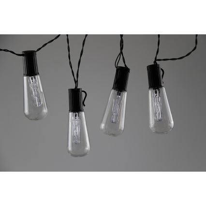 Guirlande décorative LED EDISON 2,65 m 10 LED / 2 piles AA