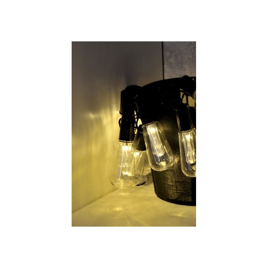 Guirlande décorative LED EDISON 2,65 m 10 LED / 2 piles AA
