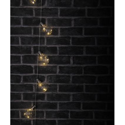 Guirlande décorative LED SMOLDER 2,1 m — 10 LED, fonctionne avec 2 piles AA