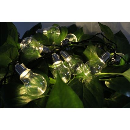 Guirlande décorative LED SMOLDER 2,1 m — 10 LED, fonctionne avec 2 piles AA