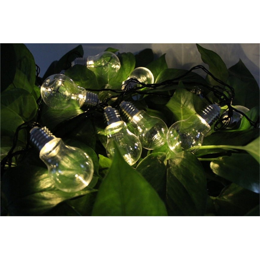 Guirlande décorative LED SMOLDER 2,1 m — 10 LED, fonctionne avec 2 piles AA