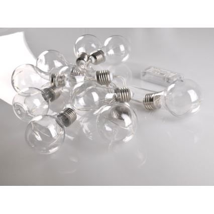 Guirlande décorative LED SMOLDER 2,1 m — 10 LED, fonctionne avec 2 piles AA
