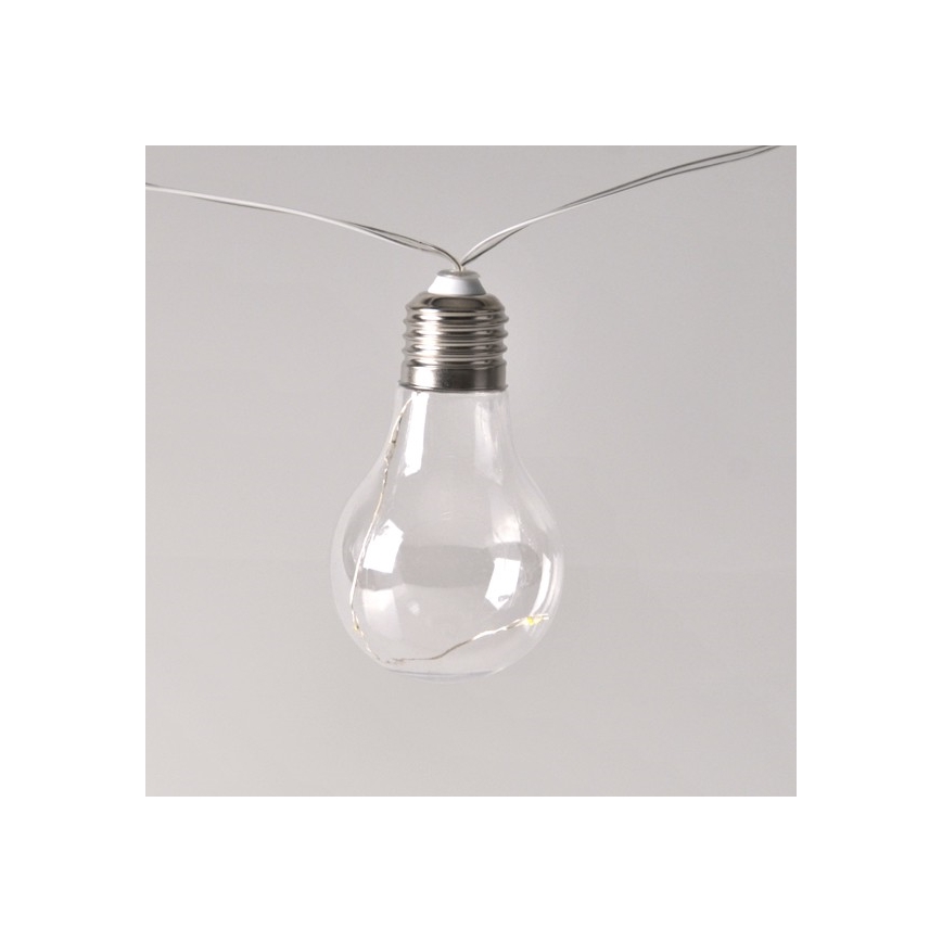 Guirlande décorative LED SMOLDER 2,1 m — 10 LED, fonctionne avec 2 piles AA