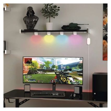 Guirlande décorative avec spot RGBIC+CCT GoSmart - extension 4xLED/7W/230V 85 cm Wi-Fi Tuya