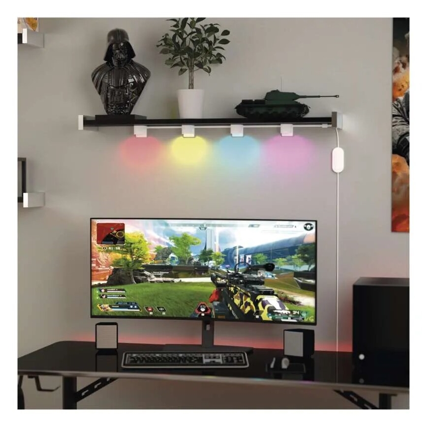 Guirlande décorative avec spot RGBIC+CCT GoSmart - extension 4xLED/7W/230V 85 cm Wi-Fi Tuya