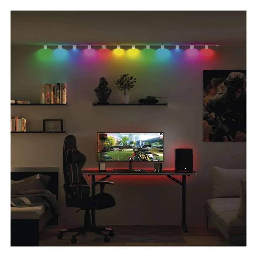Guirlande décorative avec spot RGBIC+CCT GoSmart - extension 4xLED/7W/230V 85 cm Wi-Fi Tuya