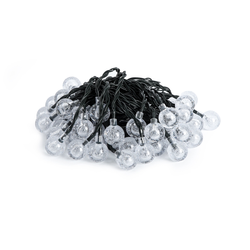 Guirlande décorative solaire BUBBLE 50xLED/8 fonctions 7m IP65 blanc chaud 600 mAh
