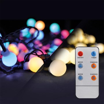 Guirlande d'extérieur LED RGB dimmable 100xLED/8 modes 15m IP44 + télécommande