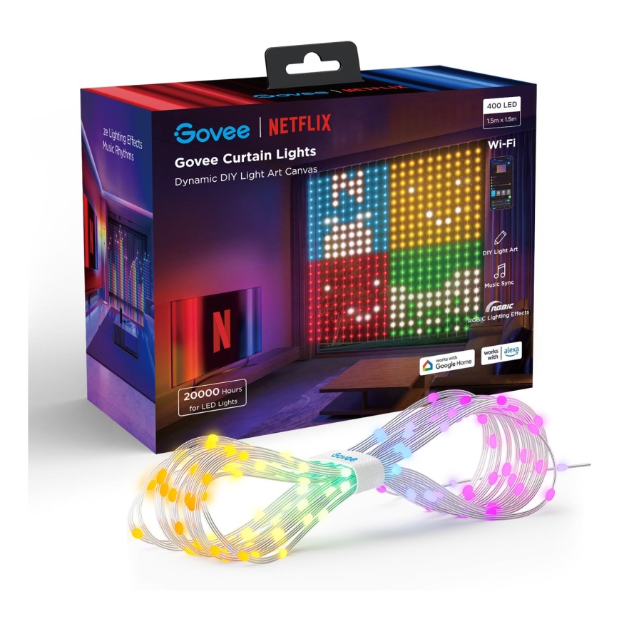 Guirlande - Guirlande décorative RGB à intensité variable LED/15W/230V IP65 Wi-Fi