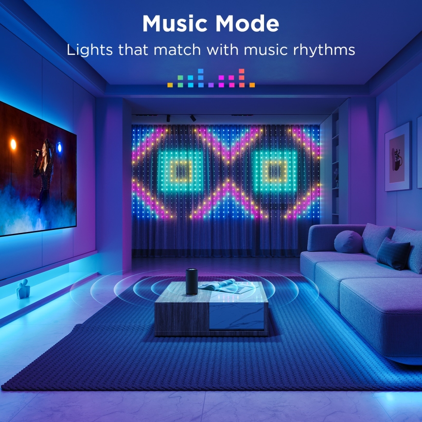 Guirlande - Guirlande décorative RGB à intensité variable LED/15W/230V IP65 Wi-Fi
