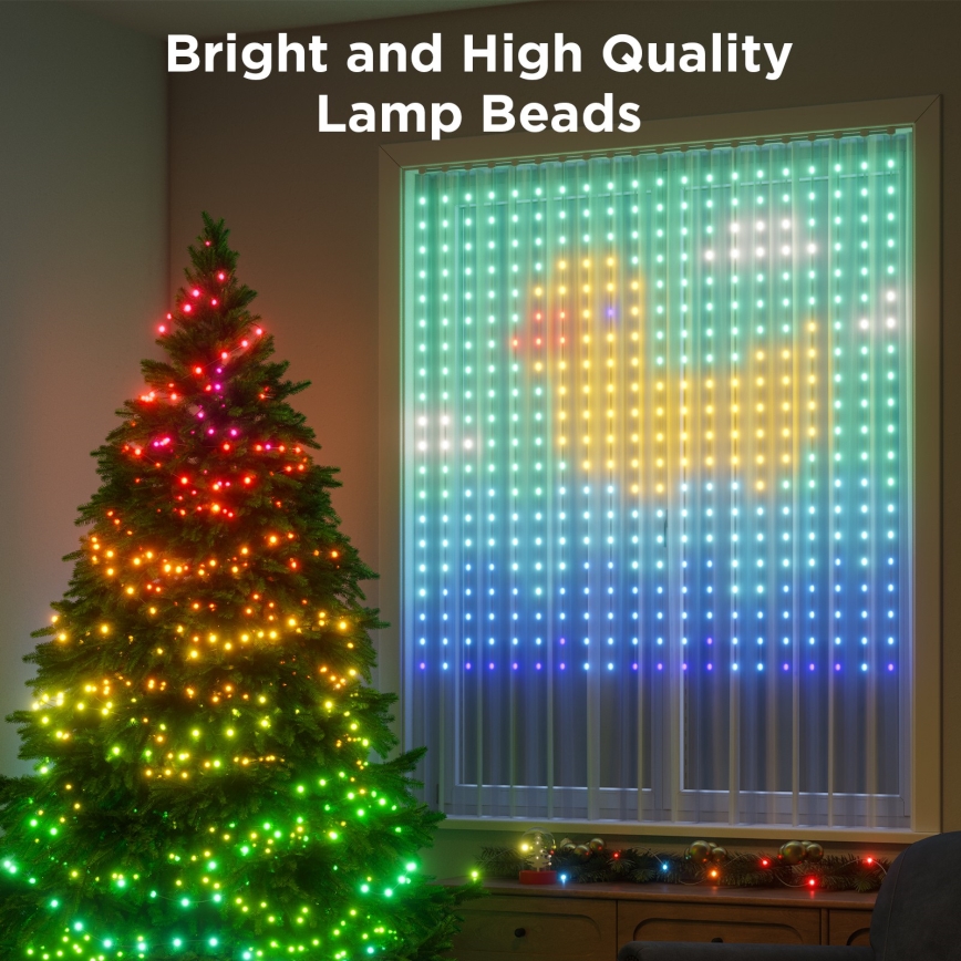 Guirlande - Guirlande décorative RGB à intensité variable LED/15W/230V IP65 Wi-Fi