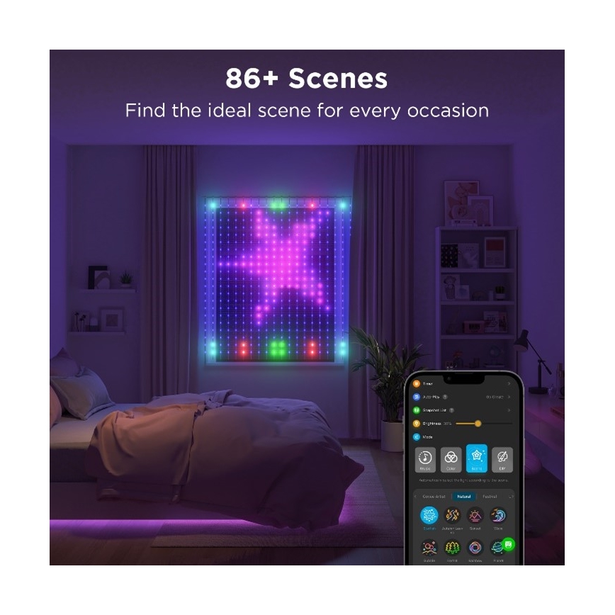 Guirlande - Guirlande décorative RGB à intensité variable LED/15W/230V IP65 Wi-Fi