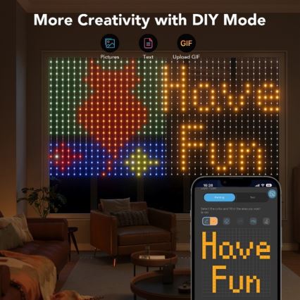 Guirlande - Guirlande décorative RGB à intensité variable LED/15W/230V IP65 Wi-Fi