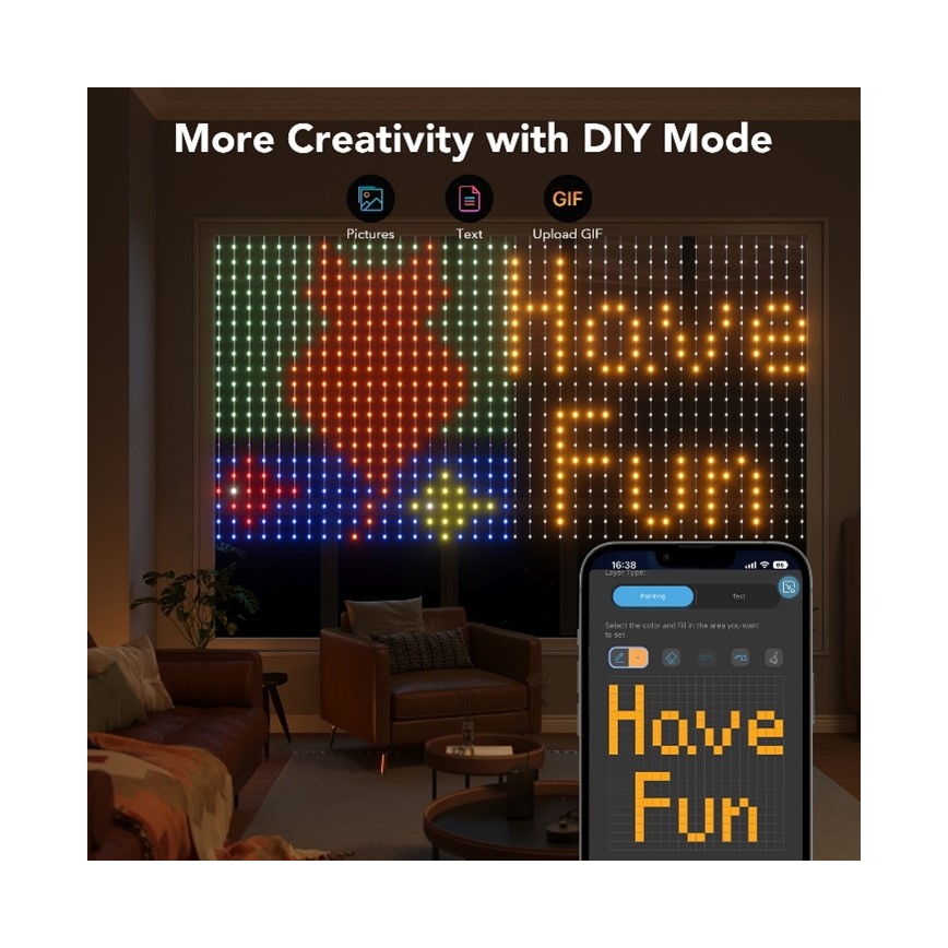 Guirlande - Guirlande décorative RGB à intensité variable LED/15W/230V IP65 Wi-Fi