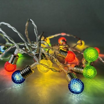 Guirlande LED 20 LED / 2x AA / blanc chaud 1,8 m - ampoules