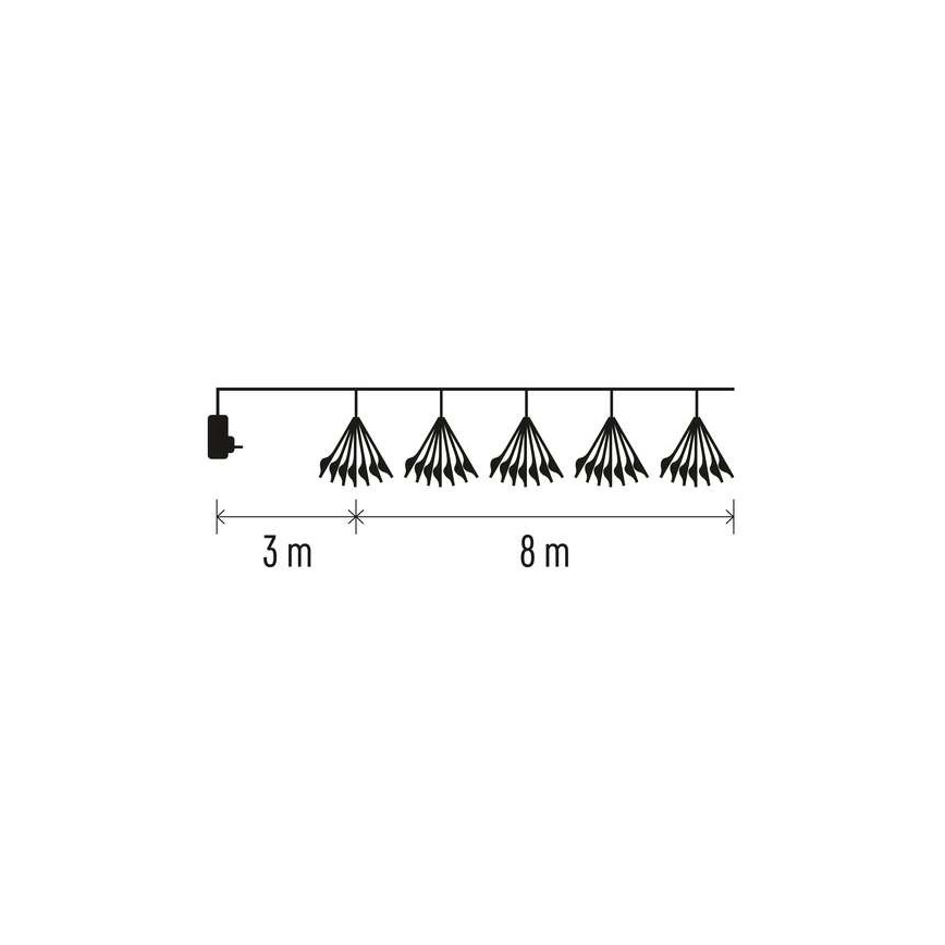 Guirlande LED 450 LED, 8+3 m, blanc froid