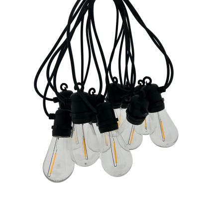 Guirlande LED décorative d'extérieur 10xLED/0,36W/230V 8 m IP44 noire