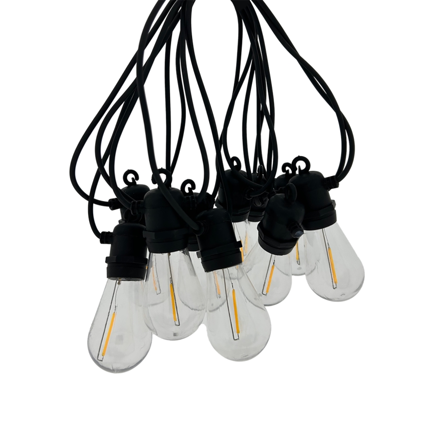 Guirlande LED décorative d'extérieur 10xLED/0,36W/230V 8 m IP44 noire