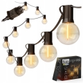 Guirlande LED décorative dimmable d'extérieur 25xE12/1W/24/230V 17,5 m IP65 noire + télécommande