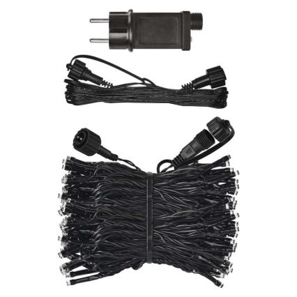 Guirlande LED d'extérieur 100 LED / 15 m, IP44, blanc chaud