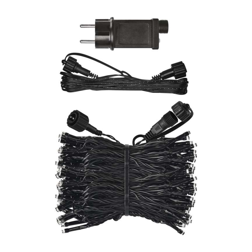 Guirlande LED d'extérieur 100 LED / 15 m, IP44, blanc chaud