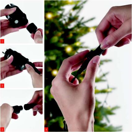 Guirlande LED d'extérieur 100 LED / 15 m, IP44, blanc chaud