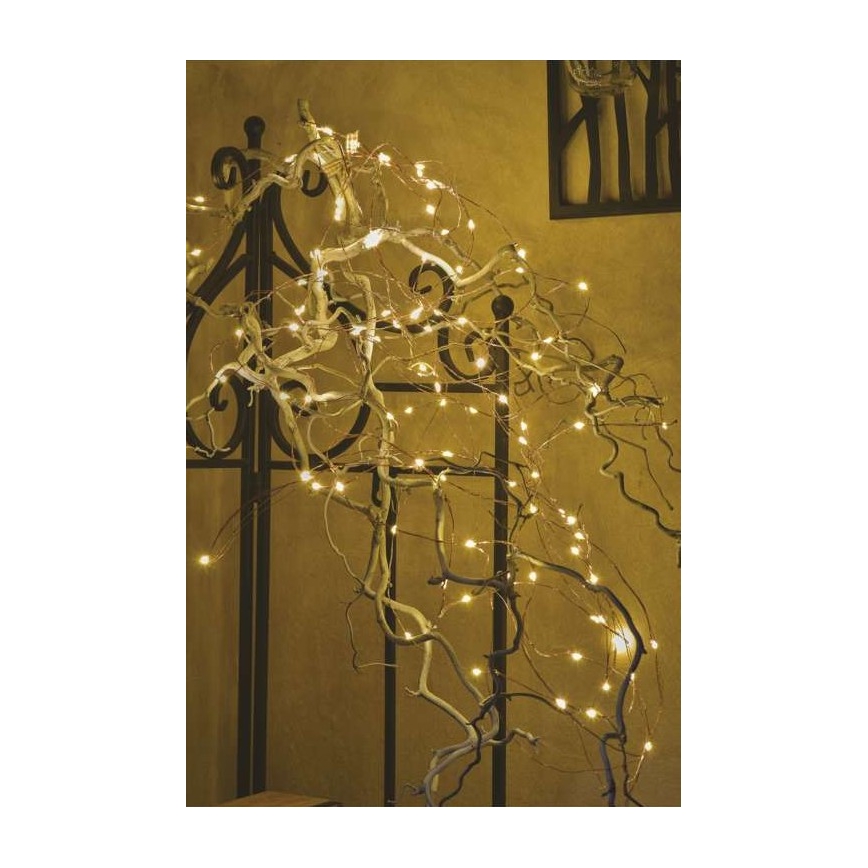 Guirlande LED d'extérieur 100 LED/15 m IP44 blanc chaud