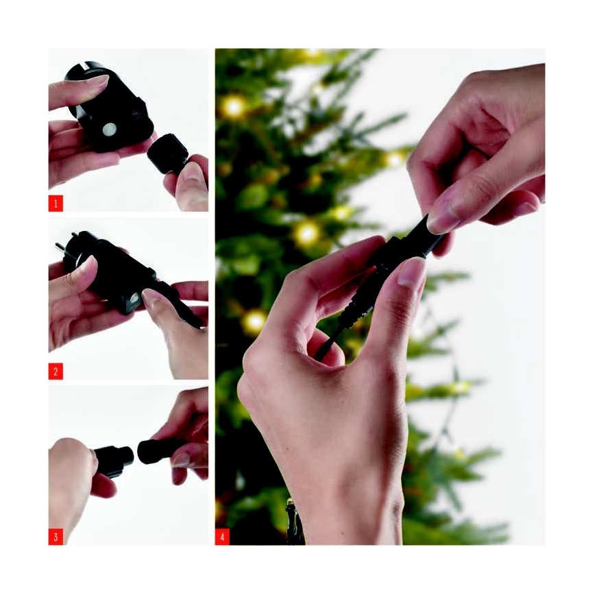 Guirlande LED d'extérieur 100 LED/15 m IP44, blanc froid