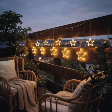 Guirlande LED d'extérieur 125xLED/1,9m IP44 blanc chaud
