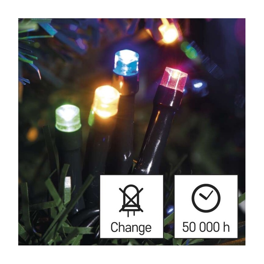 Guirlande LED d'extérieur 180xLED/23m IP44 multicolore