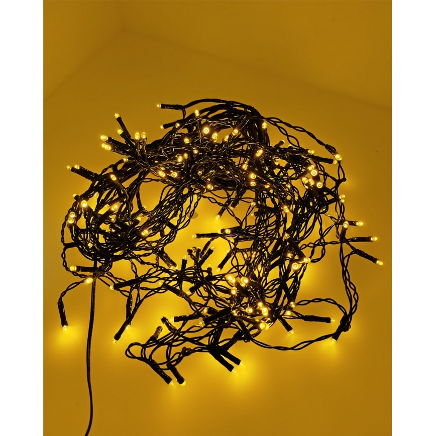 Guirlande LED d'extérieur 200xLED/230V 7,6 m IP44 noire